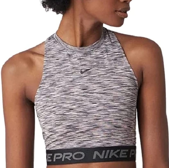 Nike Pro spacedye crop sports bra tank top - Picture 1 of 5